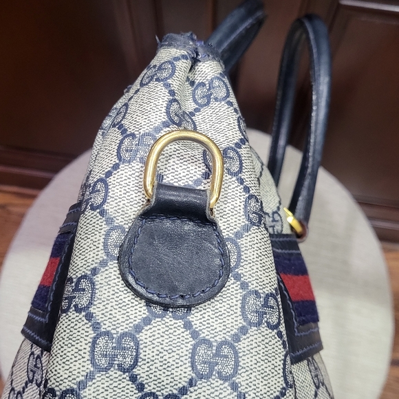 Beautiful Gucci Supreme Web Ophidia Large 2 Way Satchel .. Authentic..w/COA.. - Picture 14 of 16